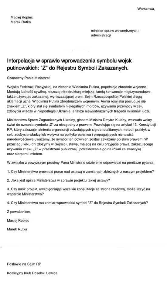 Interpelacja Kopiec Rutka 300322